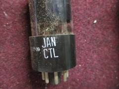 NOS Tung-Sol Black Glass JAN CTL 6F6GT tube. Test 101% emissions & 103% gm. 1947