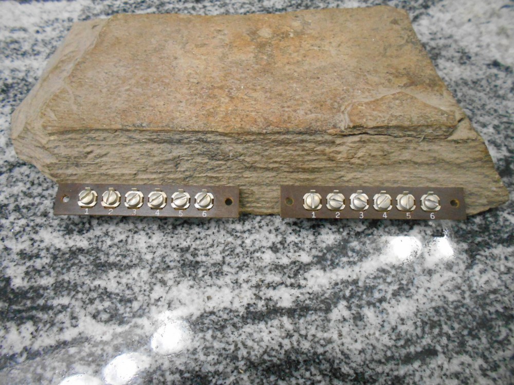 (2) NOS 6 screw Terminal Speaker Strip vintage stereo amplifiers receivers