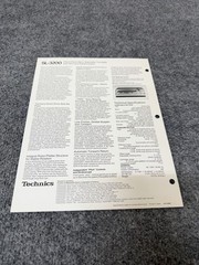 ⭐️ Original Technics SL-3200 Stereo Turntable Dealer Sales Brochure NICE! ⭐️