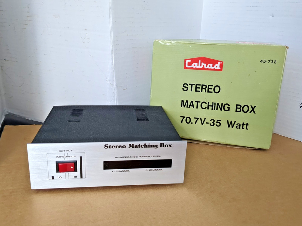 Calrad Stereo Matching Box 45-732 35w 35 watts NOS Vintage Audio Radio Impedance