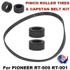 2 Pinch Roller Tires Replacement & Belt For Pioneer RT-909 RT-901 Reel To Reel