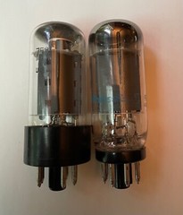 Sylvania one pair of 7591A tubes test strong 1 old style and 1 coin base