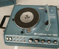 Califone 1155k Blue Turn Table Record Player For Parts Only