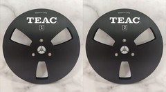 One Pair Red TAPE REEL TEAC 7” inch Light Metal Aluminum Take Up Reel
