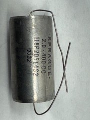 Sprague Capacitor 2 uF, 400 V, NOS Vitamin Q style Qty available