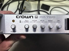 Crown FM Two Tuner Stereo Silver With Rack Handles. Fully Serviced!