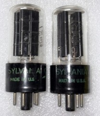 Pair Sylvania 5Y3GT Rectifier Tubes Tested Strong