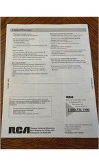 RCA Color TV Owners Manual 1991 Thomson Indianapolis Taiwan 1Q57 189-01A