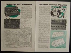 32 WATT Tube powered AMPLIFIER 1946 How-to build PLANS