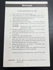 Bell & Howell Briefcase Microfilm Reader Owner Instructions Maintenance Manual