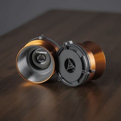 2X Studevox Metal Orange NAB Hub Adapters For Open Reel to Reel Tape Recorders
