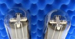 TWO GE VT-4-C Tubes / Matched Within 1% Gm / Amplitrex Tested +100% / 211 / 1940