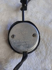 Cannon-Ball Empire USA Made Antique Metal Headphones Fabric Cord 1/4″ Plug Works