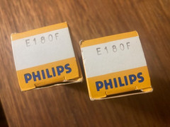 PAIR –Philips E180F 6688 Special Quality Gold Pin– Mullard Factory