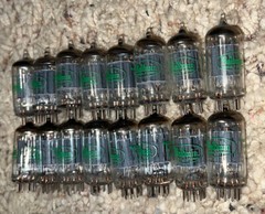 Pair (2) vintage 1960s Sylvania Baldwin 12AU7A vacuum tubes – TV-7 test as NOS