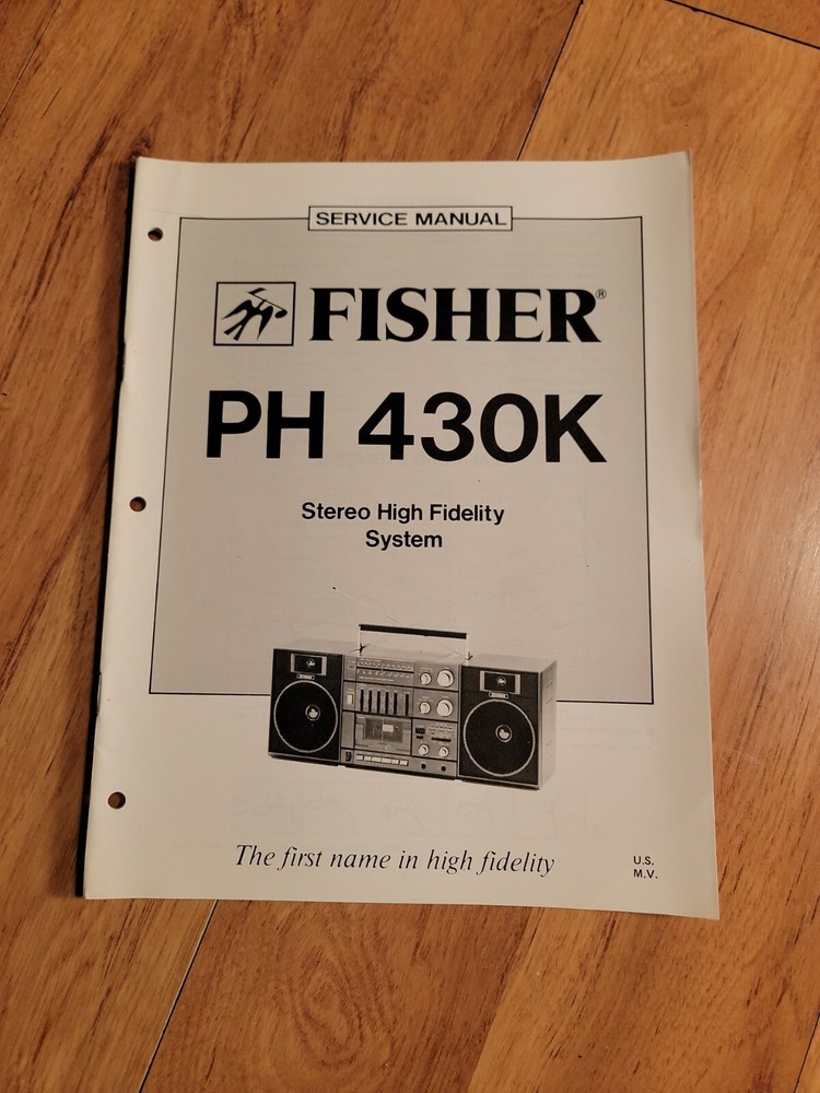 Fisher PH 430K Boombox Stereo Service Manual repair