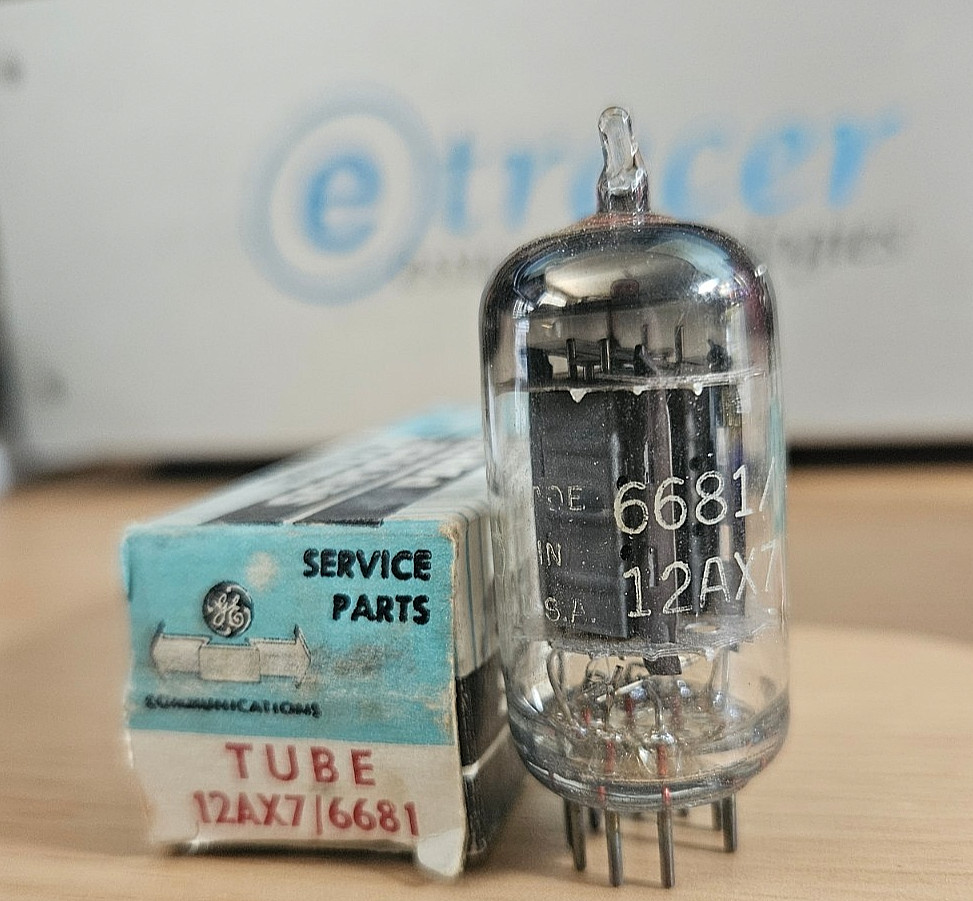 6681 GENERAL ELECTRIC VINTAGE TUBE 12AX7 NOS NIB LAB GRADE (1959) *eTRACER #12T
