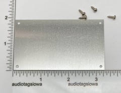 Harmony Amplifier Badge White Aluminum Custom Reproduction with Screws