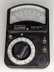 Vintage Audiotex All Purpose Test Pocket Meter 30-240 w/ Probes Japan – Untested
