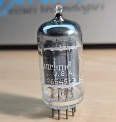 12AX7 TUNG SOL 17MM GREY PLATE VINTAGE AUDIO TUBE (1965) *eTRACER* #12C39
