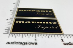 Marantz Imperial Speaker Badge Custom Made Gold Aluminum PAIR Self Stick