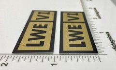LWE VI (6) Speaker Badge Pair Custom Made Aluminum PAIR