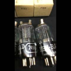 NOS QUAD (4) KEN RAD 7193 2C22 Black Plate (6J5 6SN7 sub) Vacuum Tubes C.9918