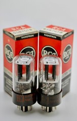 NOS RCA 6SN7-GTB 6SN7 TROPHY MATCHED PAIR BLACK FLAT-PLATE TUBES MADE 1960’s