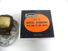 Vintage Calrad Crystal Microphone Model 50-C Made in Japan With Box (A8)