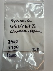 Sylvania 6SN7GTB Chrome Dome Vacuum Tube USA Tested 3900/3700