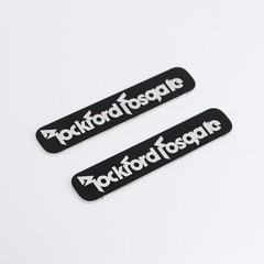 Rockford Fosgate Speaker Badge Aluminum Logo 63.5mm(2.5″)X12.7mm(0.5″)