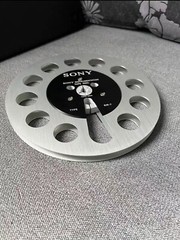 One pair silvery TAPE REEL Sony 7″ inch Light Metal Aluminum Take Up Reel