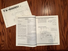 Original Pioneer TX-6500 II SA-6500 II Owner’s Operating Manuals & Schematics