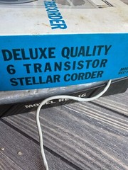 Vintage Stellar REC-16 6 Transistor Deluxe Tape Recorder With Box & Accessories