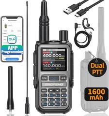 Mini Dual Band Ham Radio NOAA Weather Walkie Talkie USB-C Rechargeable