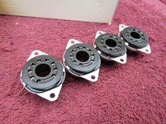 (4) NOS VINTAGE CINCH 9NSB VACUUM TUBE SOCKET 9-PIN NOVAL