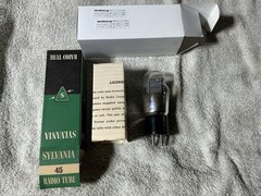 Sylvania Type 45 Amplifier Tube NOS NIB MINT AMPLITREX TESTED 1952 EMPORIUM PA.