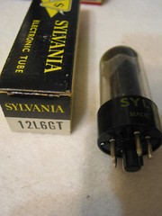 (1) NOS SYLVANIA 12L6GT Black Plate Radio tube tested 100% on a B&K 707