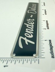 Fender Deluxe Amplifier Badge Custom Made Aluminum