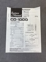 PIONEER ELECTRONIC CROSSOVER NETWORK CD-1000 ORIGINAL SERVICE MANUAL J0645