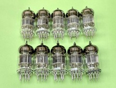 2 pcs 6N1P-EV (6N1, 6N1P-EV, ECC82) NEW / BATCH / GOLD GRID / FROM USA / VOSKHOD