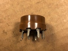 10 NOS Vintage Brown 8-Pin Octal Vacuum Tube Sockets PC BOARD MOUNT PCB