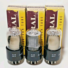 3 Date Matched Admiral /GE 6SN7GTB Vacuum Tubes Tested NOS On Calibrated TV – 7