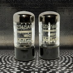 Excellent Mullard f32 Blackburn GZ34 Tube TV7-D/U Tested As NOS Codes B6F1 B6C3