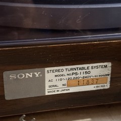 VTG 70s SONY PS-1150 Stereo Turntable System Record Player 33/45 Japan Wood WORK