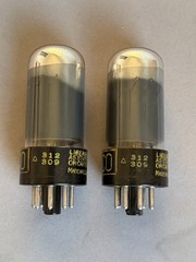 Vintage Pair of 12V6GT Tubes Chrome Tops Delco made by Sylvania Matched test NOS