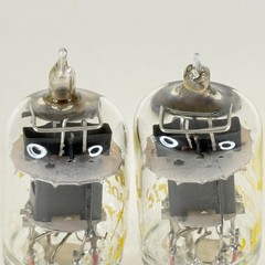 Tested Matched Pair Western Electric JAN 6AS6 Tubes Dual Control Pentode Tubes