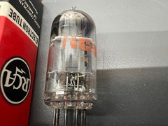 VINTAGE NOS RCA 12AX7A ECC83 PRE AMP TUBE – TESTED EXC – MADE IN USA