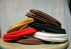 8′ Flat 2-Wire Cloth Covered Cord & Plug, Vintage Light Lamp Rewire Kit, Rayon