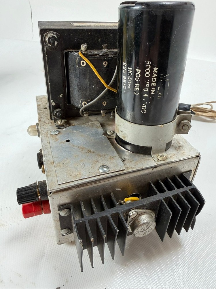 Vintage DC Power Supply Project Signal Transformer RCA 2N3055 Mallory Capacitor